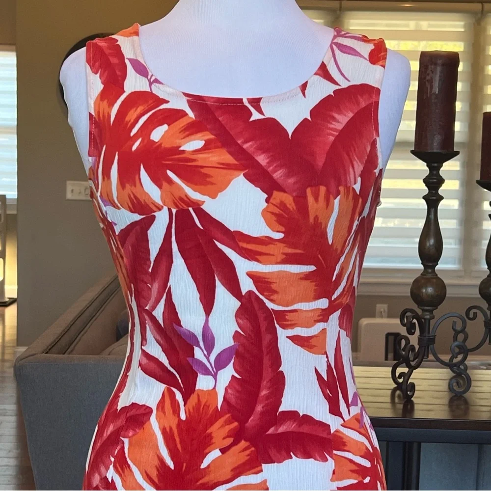 Vintage 90s R&K Originals Women’s 10 Floral Maxi Dress Gauze Stretch Fits 6 8 S - Picture 3 of 14